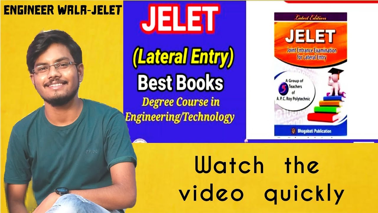Best book for wbjee jelet  exam ।। 2023/2024 ।। Engineering and technology।। 🔥@engineerwala8634