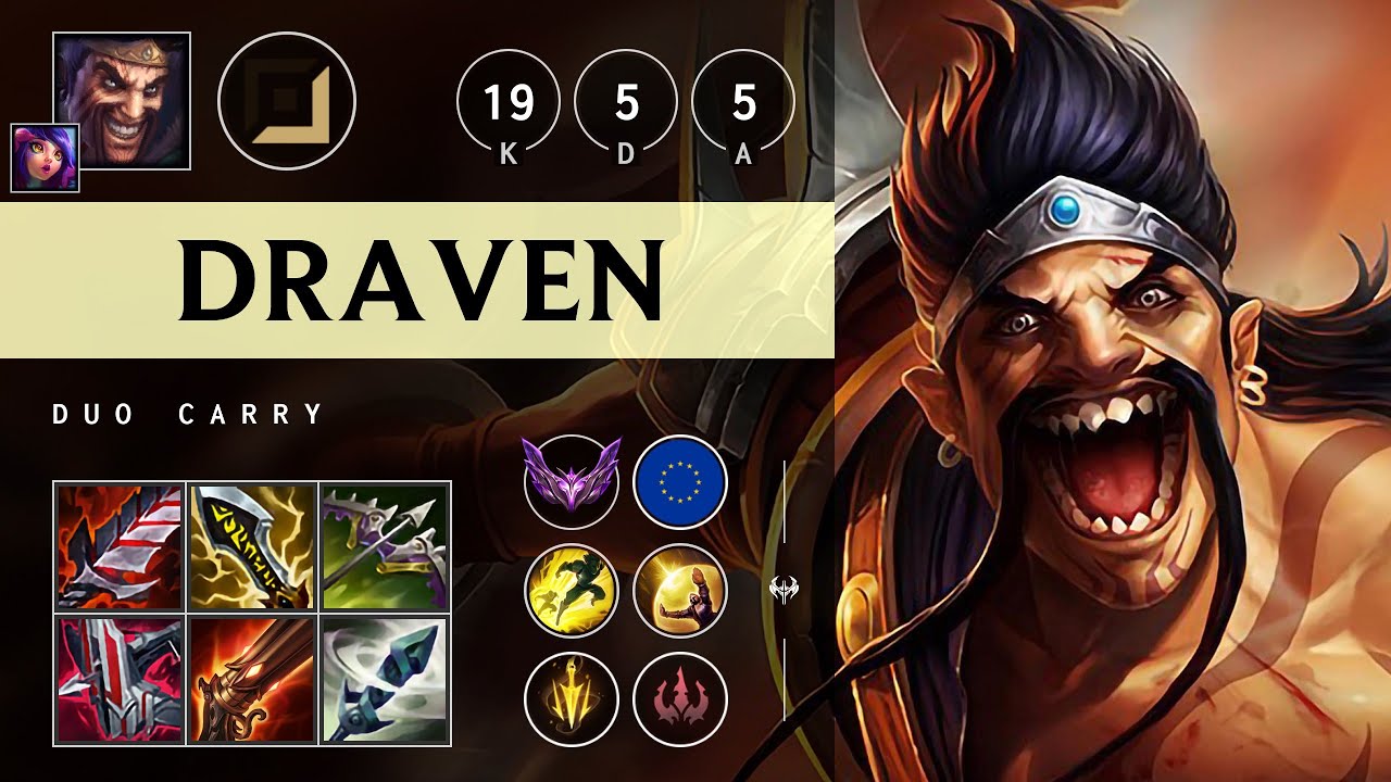 Draven ADC vs Ashe: Legendary - EUW Master Patch 14.23
