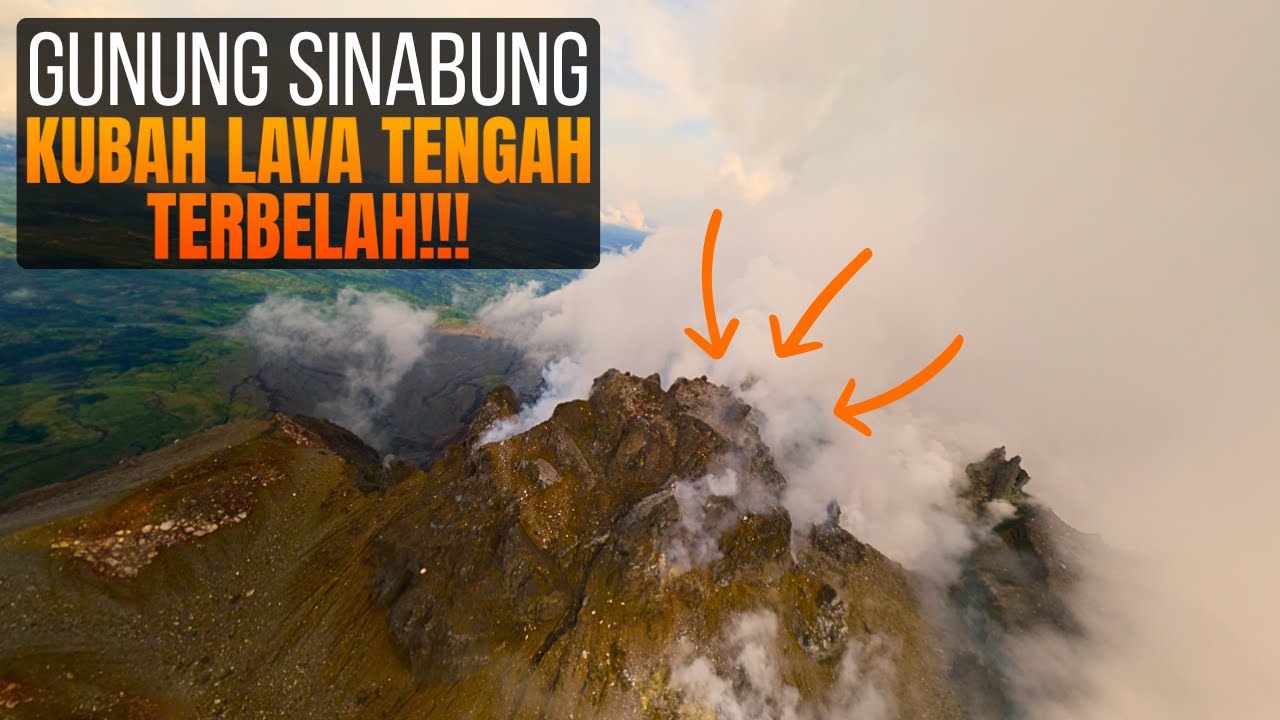 PERTAMA KALI!!! Drone Terbang di Atas Kubah Lava Gunung Sinabung