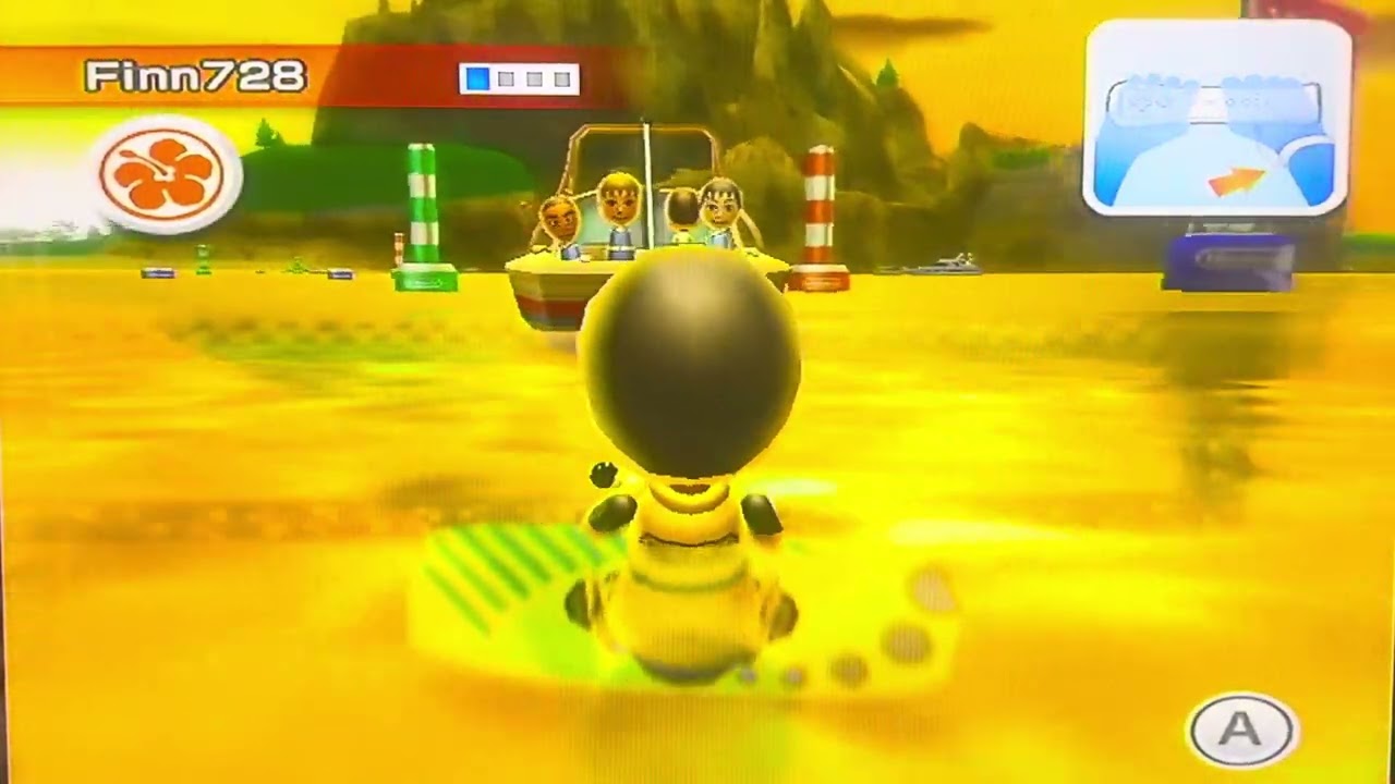Wii Sports Resort Wakeboarding 2 players Me Vs My friend Finn728 