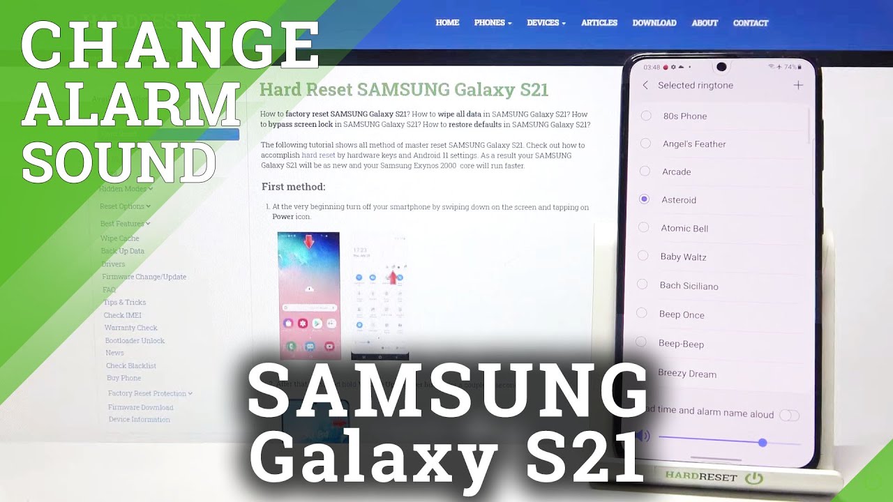 Alarm Tones on Samsung Galaxy S21 &ndash; Available Sounds of Alarms