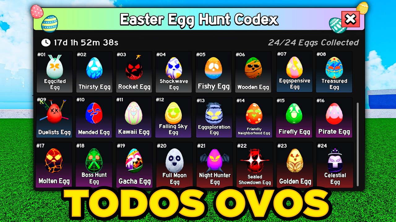 PEGANDO TODOS OVOS DE PASCOA NO BLOX FRUITS EM 1 V&Iacute;DEO!