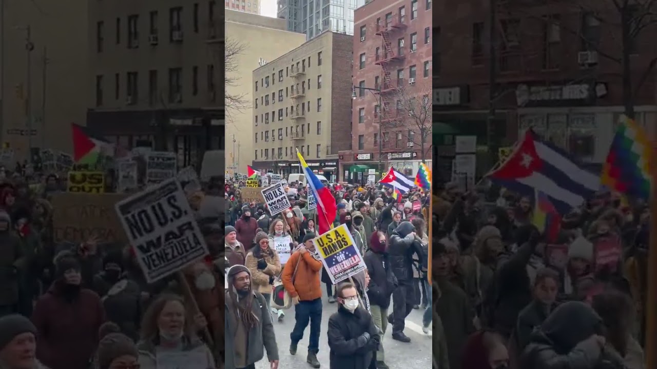 Thousands march in New York City against US aggression on Venezuela