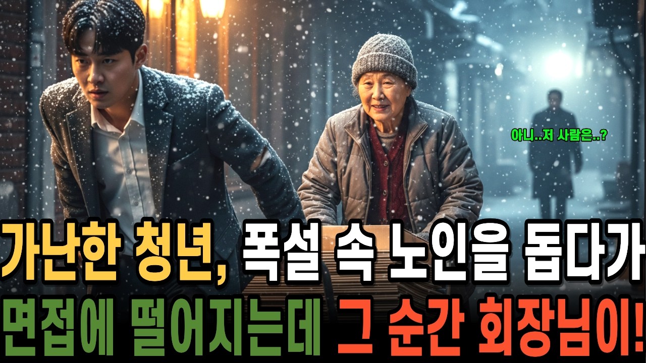 가난한 청년, 폭설 속 노인을 돕다가면접에 떨어지는데 그 순간 회장님이...ㅣ노후사연ㅣ감동사연ㅣ사연라디오ㅣ오디오북ㅣ