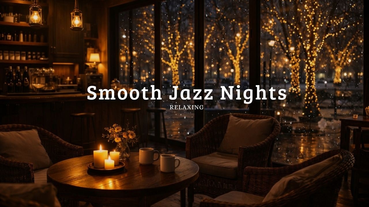 Relaxing Winter Jazz Cafe Music ❄️ Cozy Fireplace Atmosphere for Reading & Studying