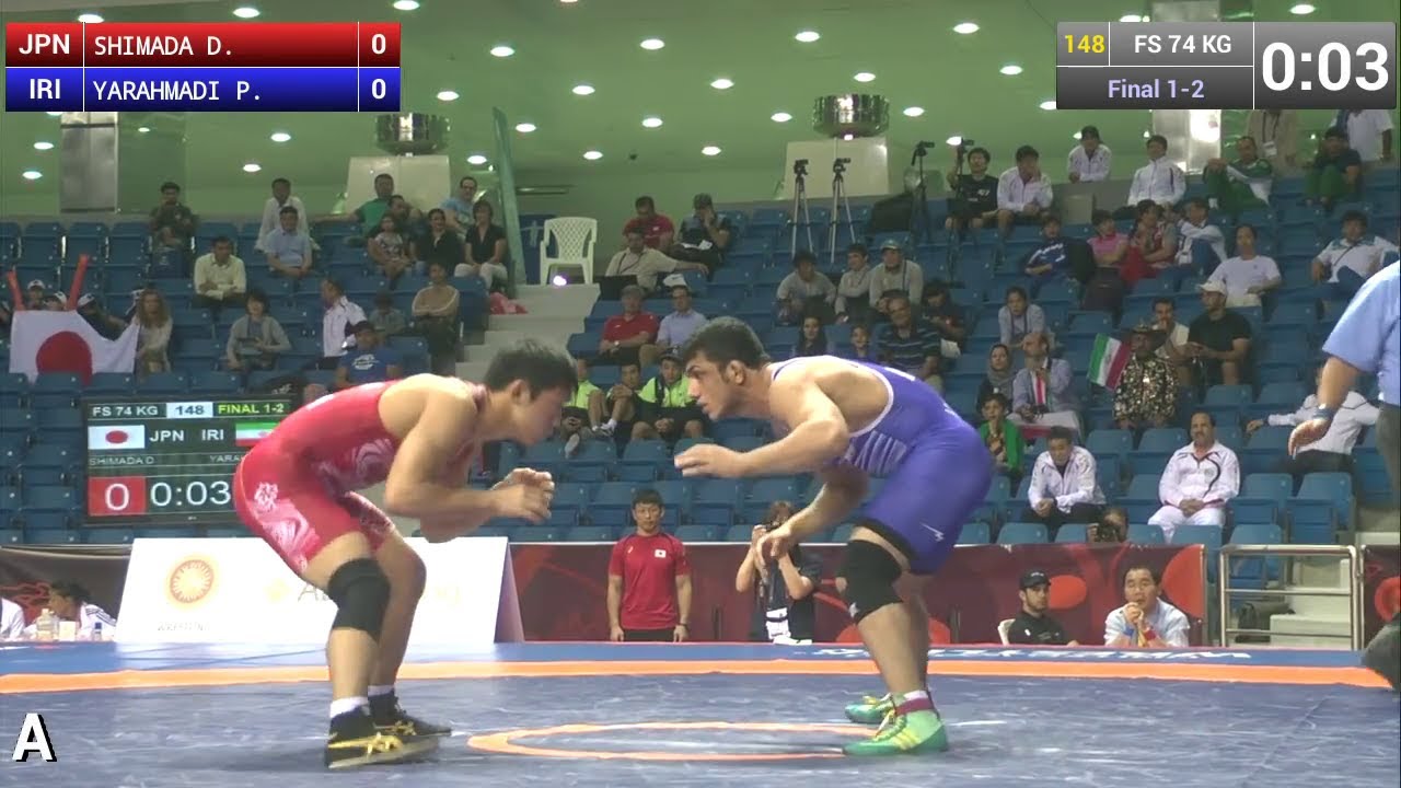 GOLD FS - 74 kg: P. YARAHMADI (IRI) df. D. SHIMADA (JPN), 8-2