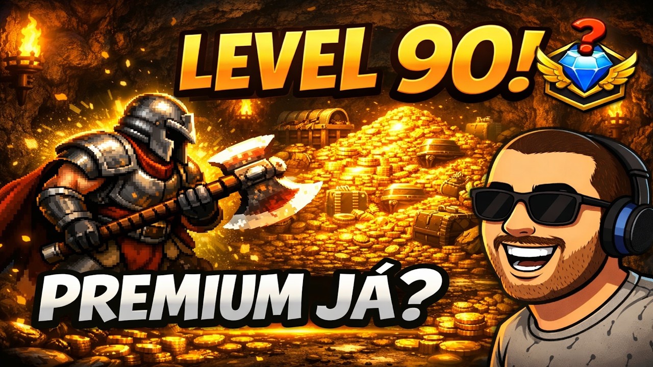 LEVEL 90 CHEGOU! Já temos a Premium no bolso? | Knight FREE rumo à Premium