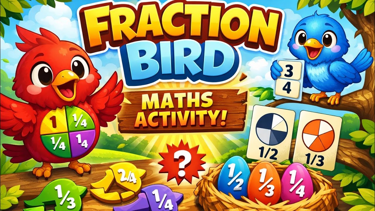 Mathematics activity: Fraction bird 🐦 (how to make fraction bird) ||allinonedurga 