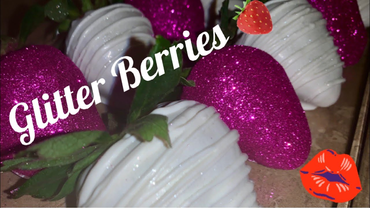 How to make glitter strawberries  ! Dipped strawberries  step by step tutorial!