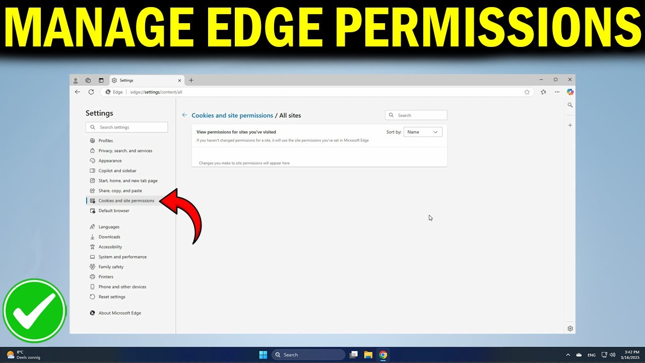How To Enable Disable Site Permissions in Microsoft Edge on Windows