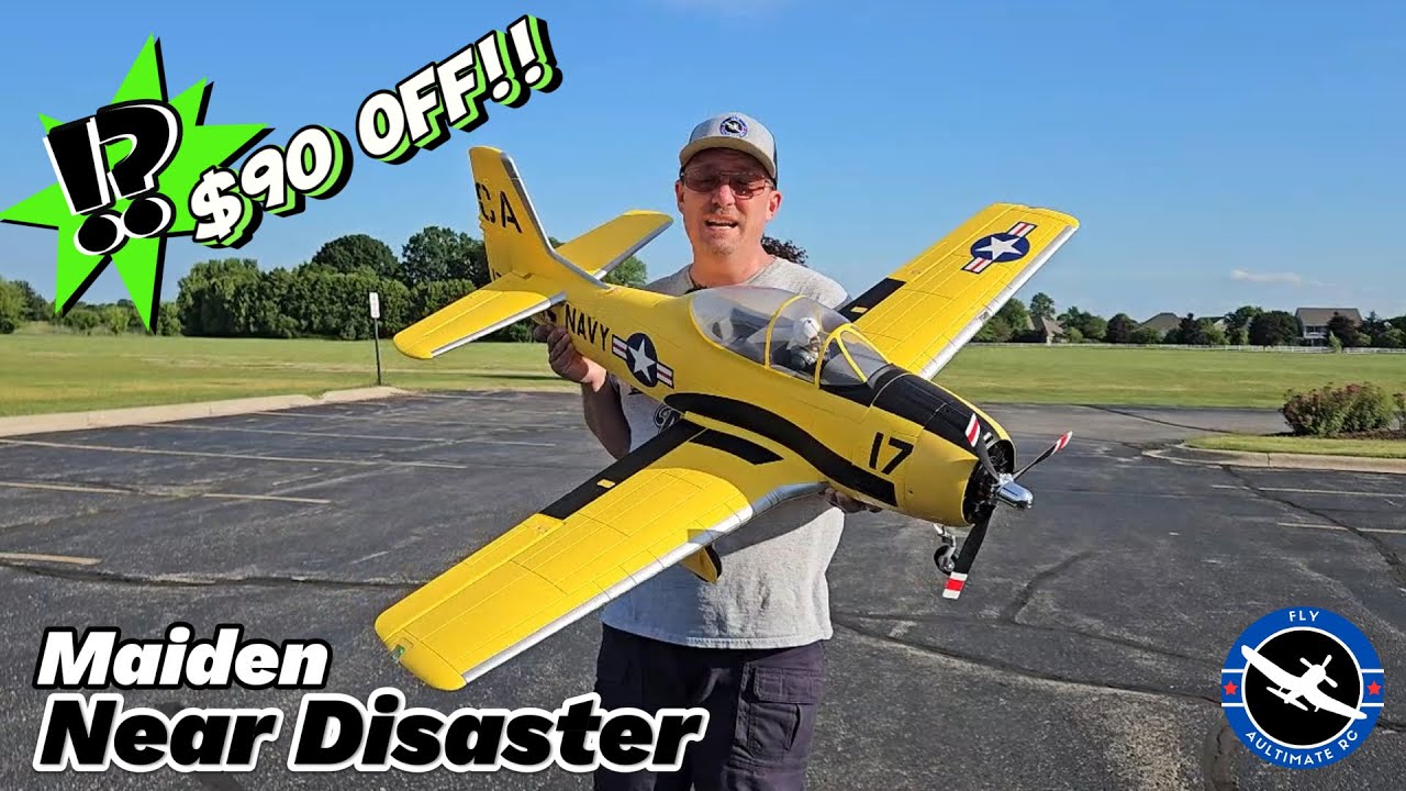 Last Days for Sale!  FMS T-28 1.4M Near Disaster Maiden RC Warbird
