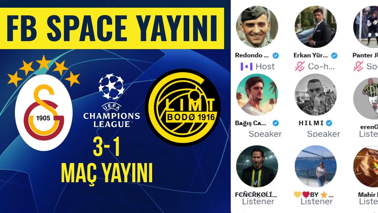 Galatasaray - FK Bod&oslash;/Glimt Ma&ccedil; Yayını | Şampiyonlar Ligi