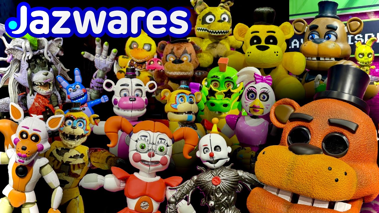 ALL FNAF JAZWARES TOY FAIR REVEALS! - Glamrock Endo Series, Sister Location Action Figures, + MORE!