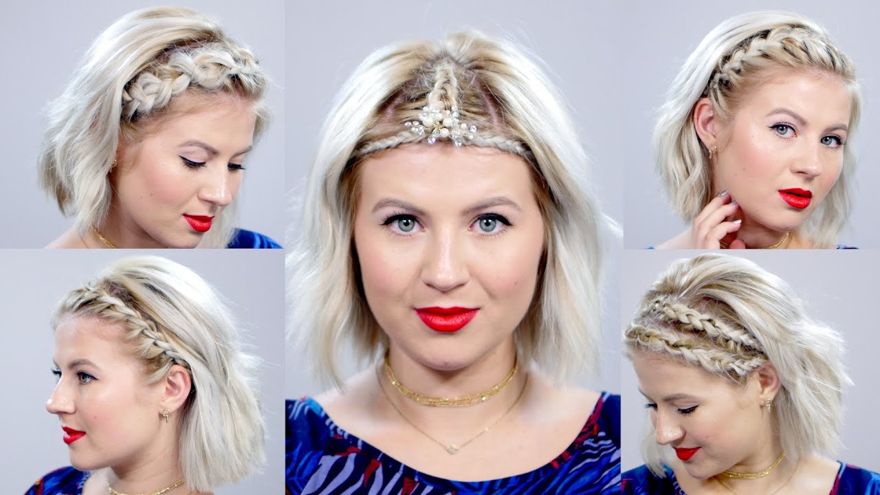 5 Braided Headbands For Short Hair Tutorial | Milabu