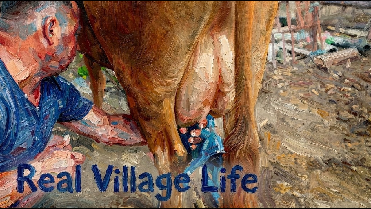 Real Everyday Life in a Small Eastern European Village | An Oil-Painted Story of Rural Life 🎨🌾