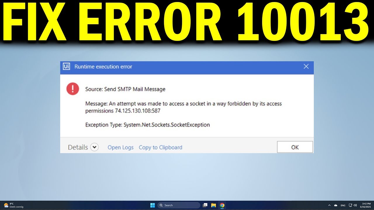 How To Fix Error 10013, an Attempt Was Made to Access a Socket in a Way Forbidden by Its Access