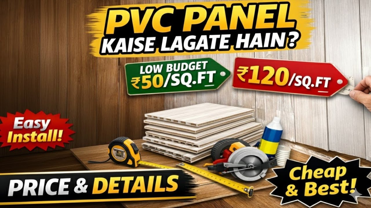 Pvc panal kaise lagaye |  how to install PVC panal for wall | PVC panal design and details |