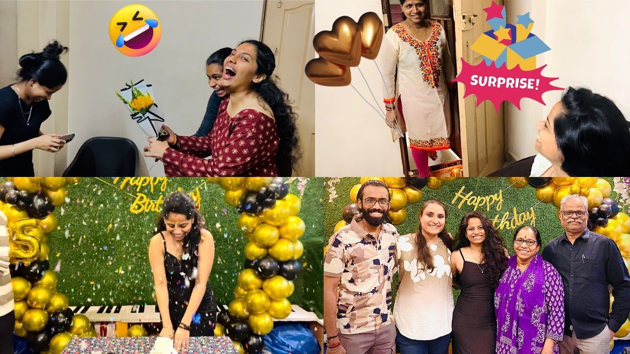 Surprise Birthday Party for Mahima 🥳 🎂 || Tulu Vlog || Karkera Family 