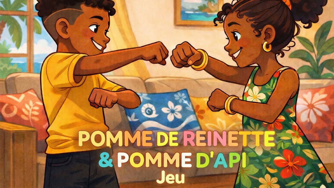 Pomme de Reinette et Pomme d'Api - Vidéo Karaoké (Comptine de Mayotte)