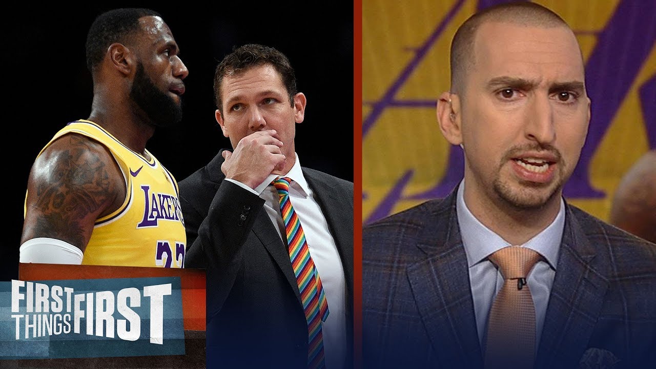 Nick Wright is not surprised LeBron is ignoring Luke Walton's play calls | NBA | FIRST THINGS FIRST