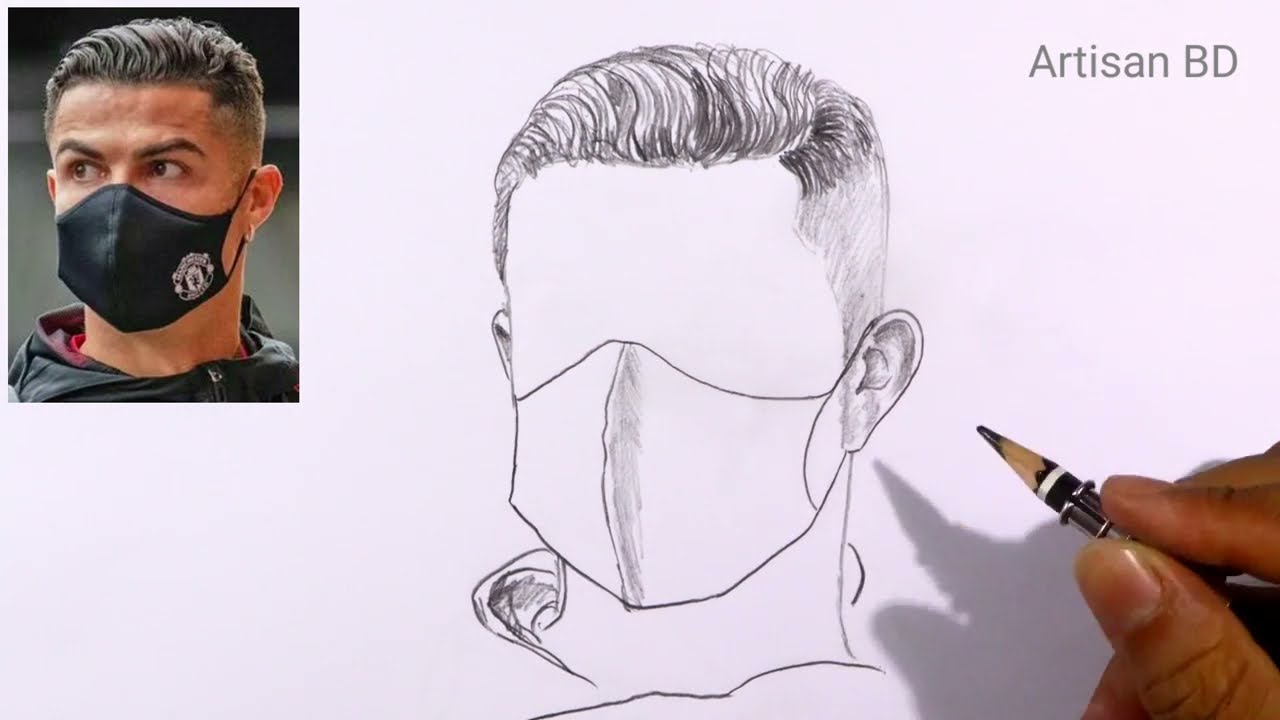 How To Draw Ronaldo | Easy Pencil Sketch | Ronaldo Drawing