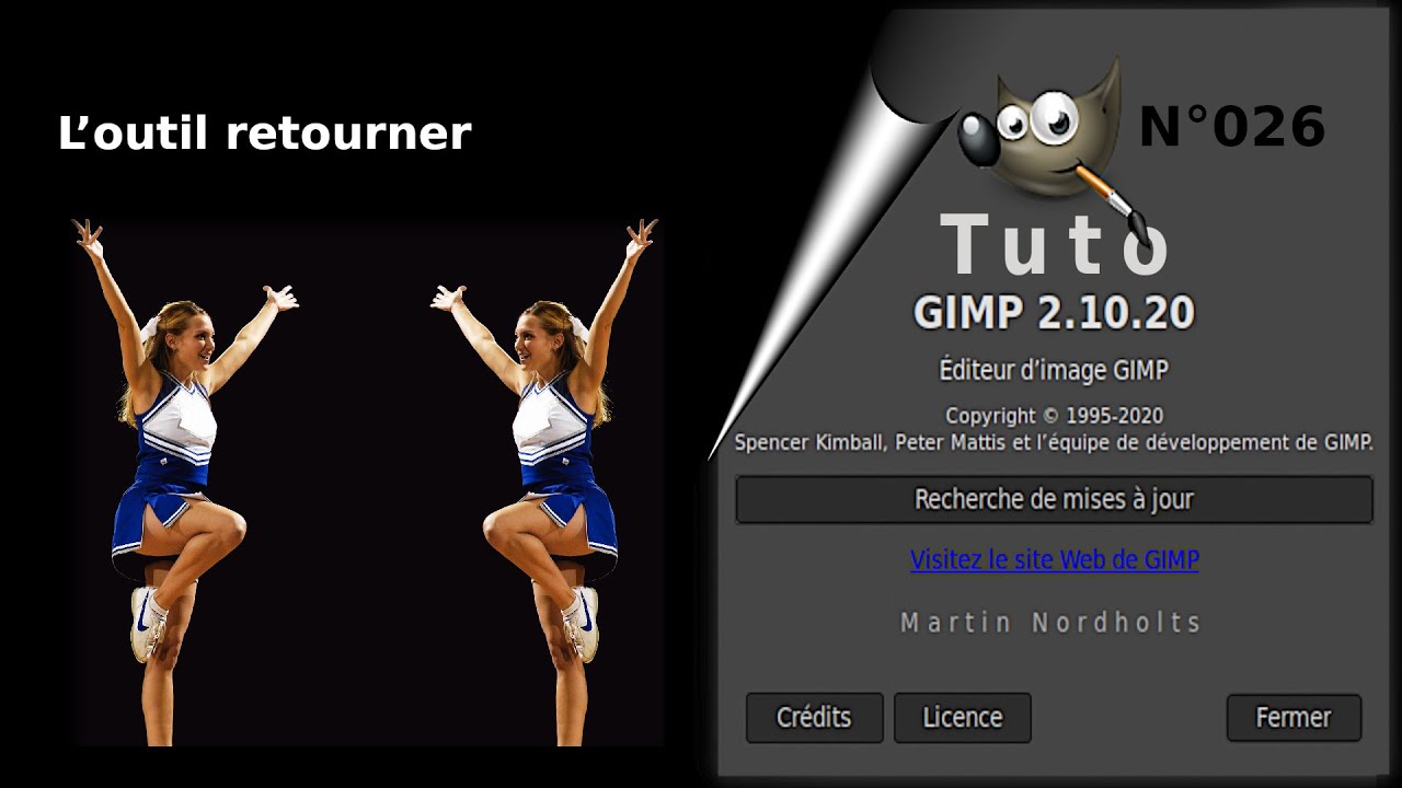 Tuto Gimp 2 10 20 pour débutant – 026 - L’outil retourner