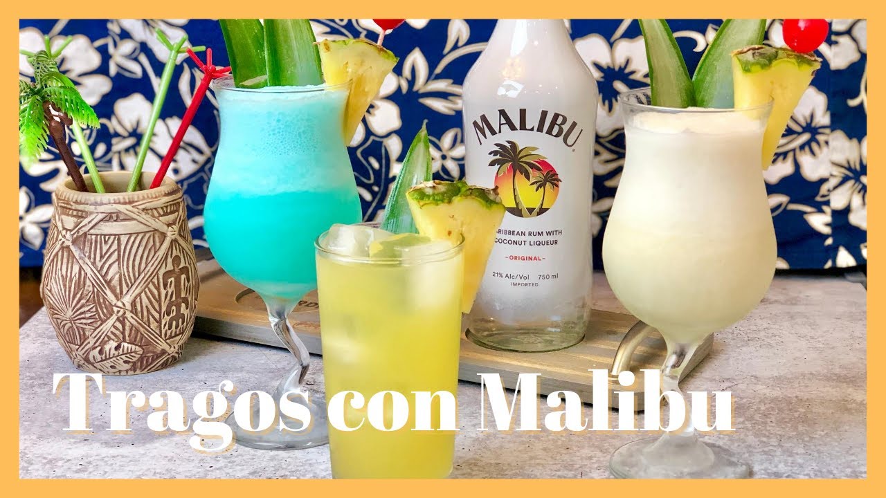 🥥Tragos con MALIBU ► 3 Cócteles con Ron de COCO