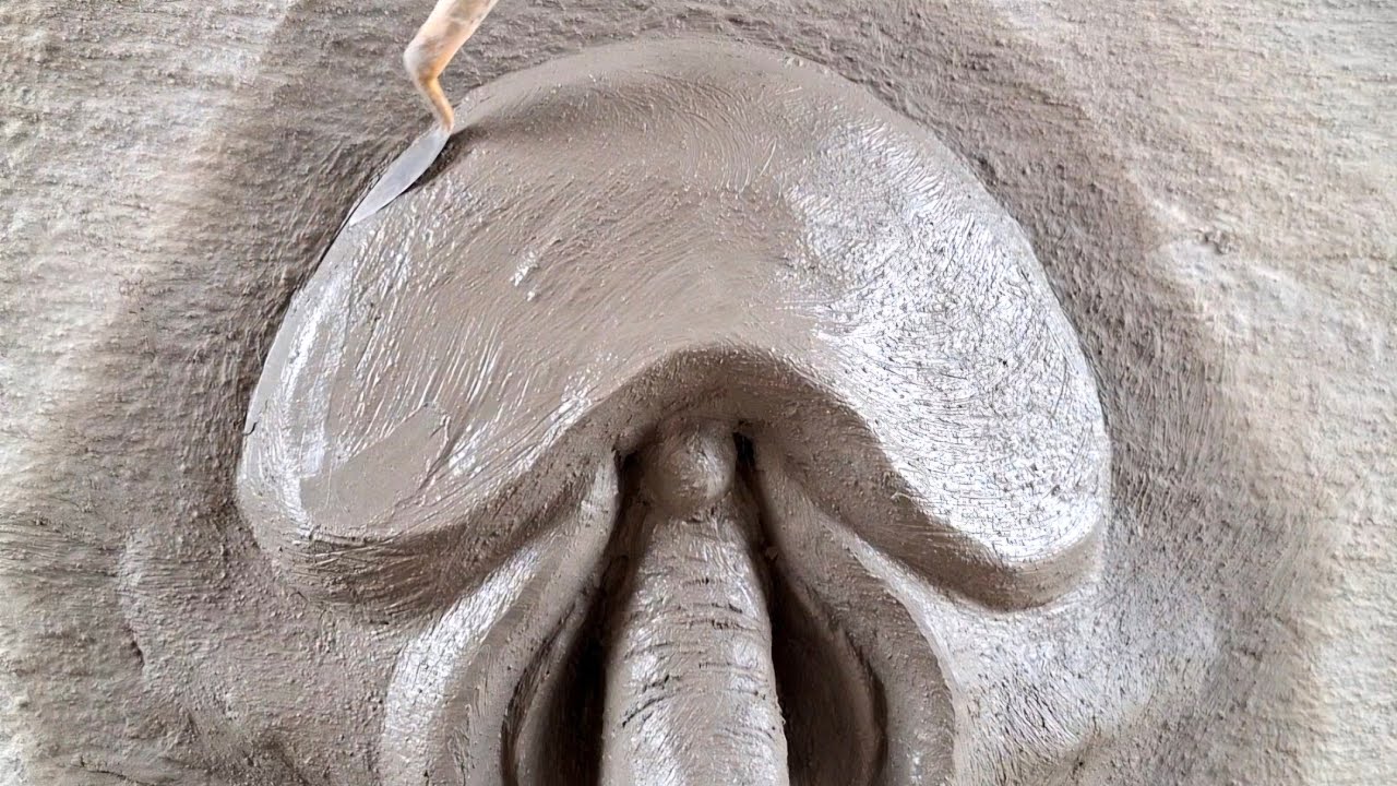 Make a handmade turtle out of cement.