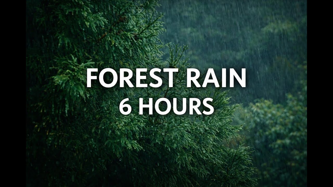 6 Hours Forest Rain Sounds 🌧️ Deep Sleep, Relax & Stress Relief