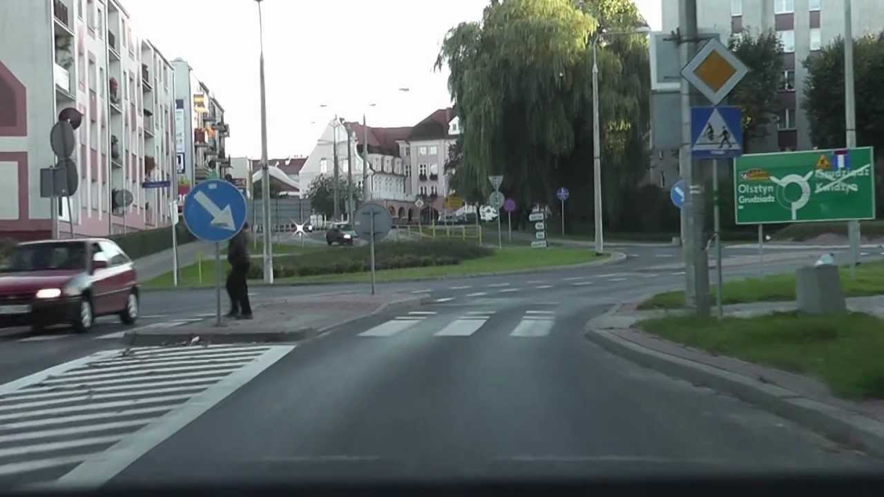 Ilawa przejazd przez miasto