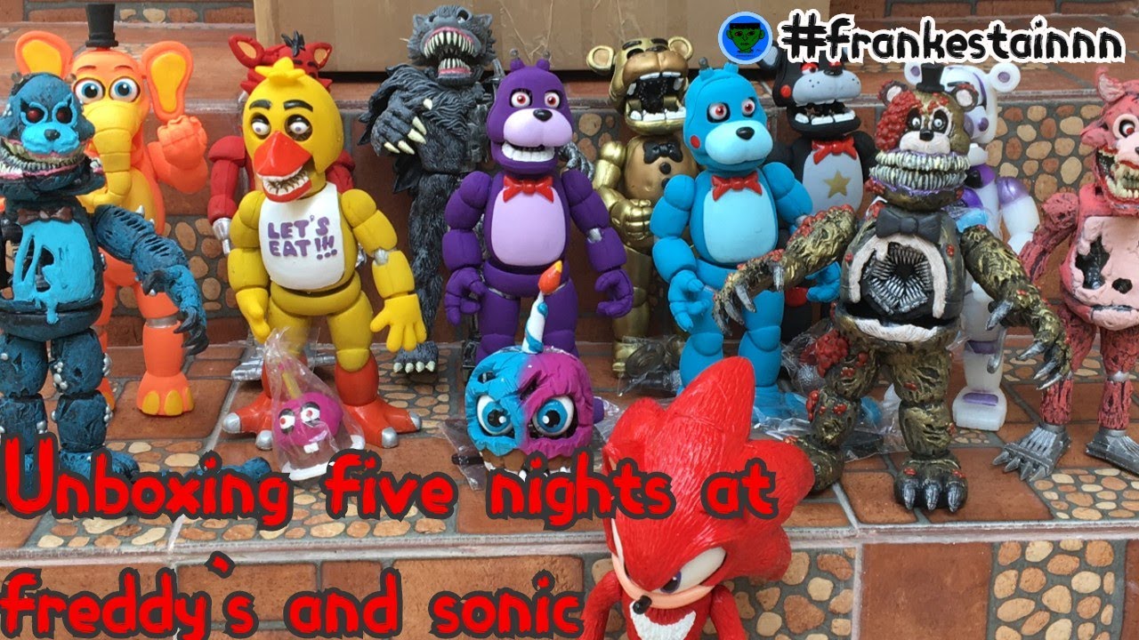 Unboxing five nights at freddy's and sonic rojo bootleg mexicano