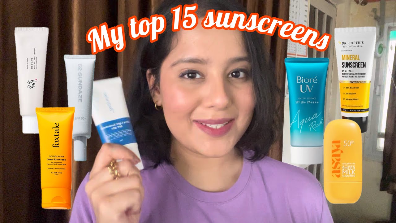 My top 15 favourite over the counter sunscreens || Dr.Rakshita