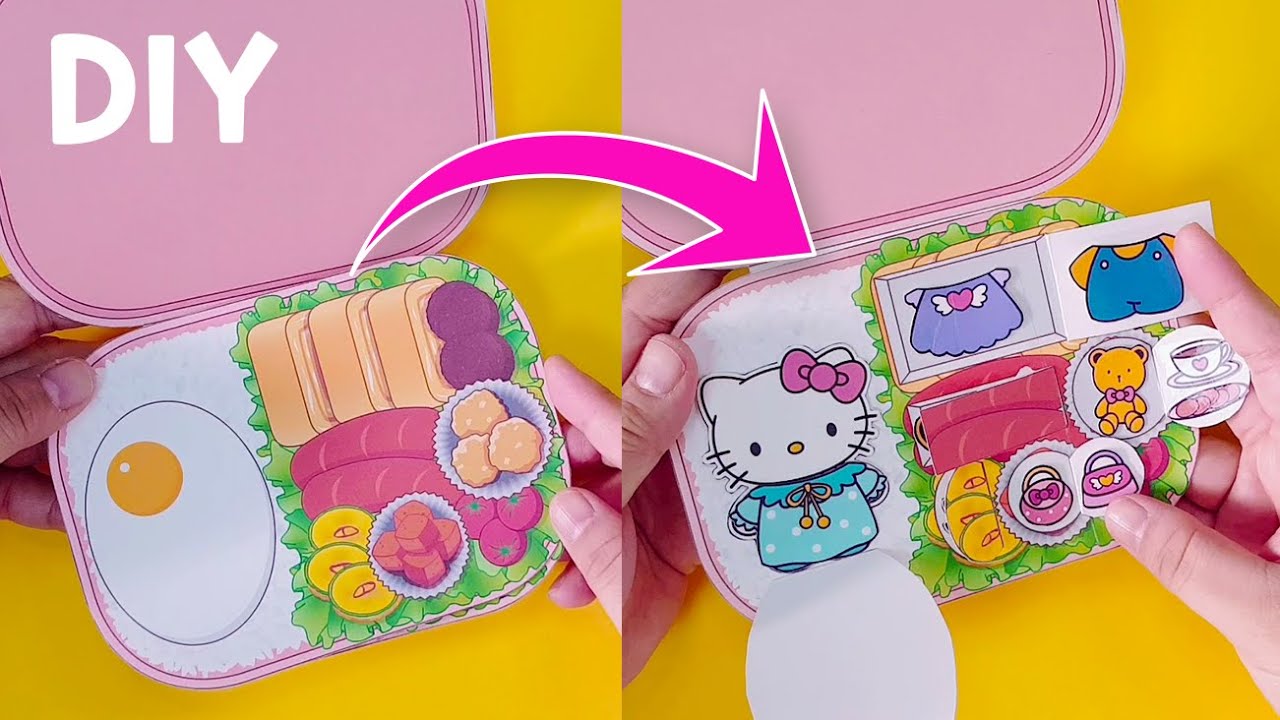 키티의 도시락하우스 Hello Kitty Lunch box Paper Doll house