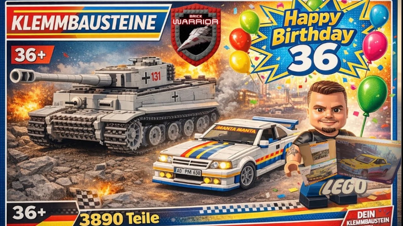 ICH FEIERE MEINEN 36. GEBURTSTAG IM PANZERMUSEUM 😱🔥 UND BEKOMME UNFASSBARE KLEMMBAUSTEIN-SETS!