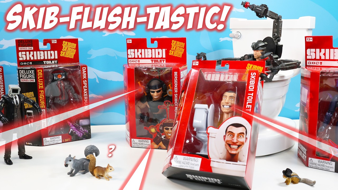 Обзор игрушек Skibidi Toilet Deluxe Action Figures Astro Berserker Mutant Bonkers