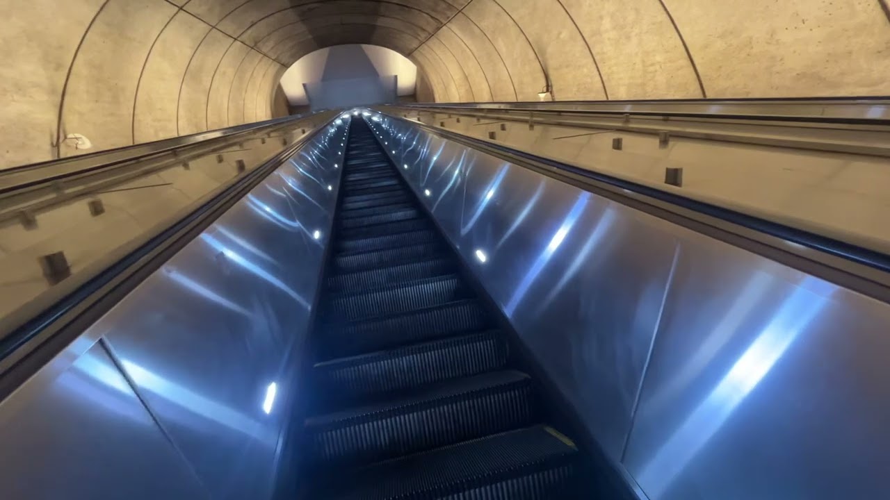 Ascending Escalator at the Bethesda Metro Station Bethesda MD