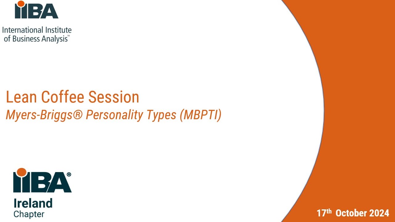 Lean Coffee Session - Myers-Briggs® Personality Types (MBPTI)