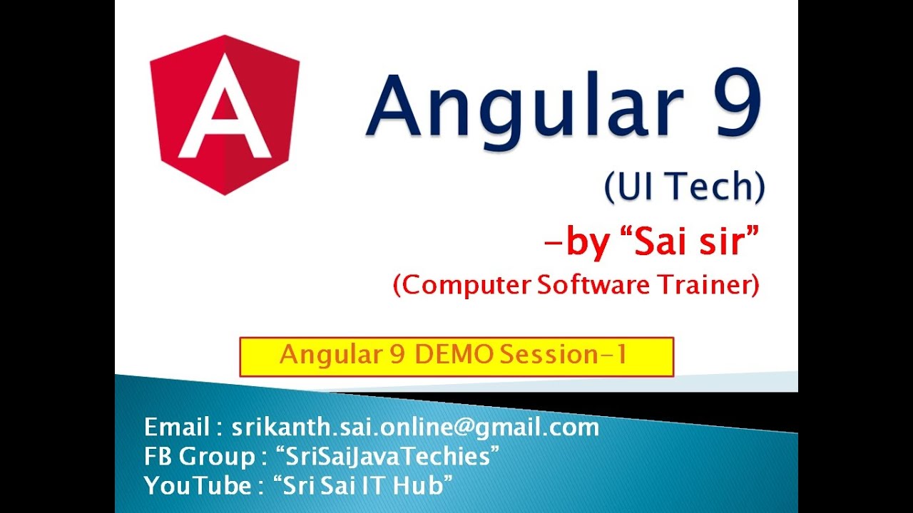 1. Angular 9 Demo Session-1