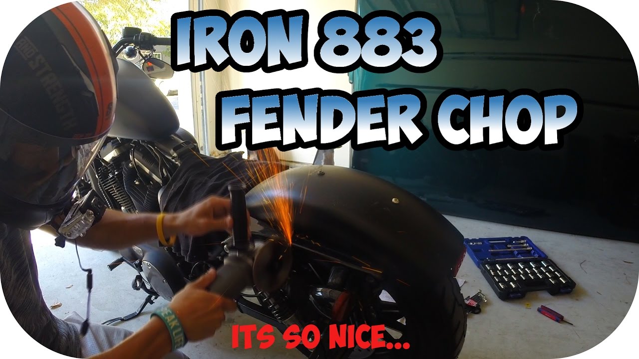 Iron 883 Bobber Build (Time Lapse) | Fender Chop, Blinkers and Seat!!