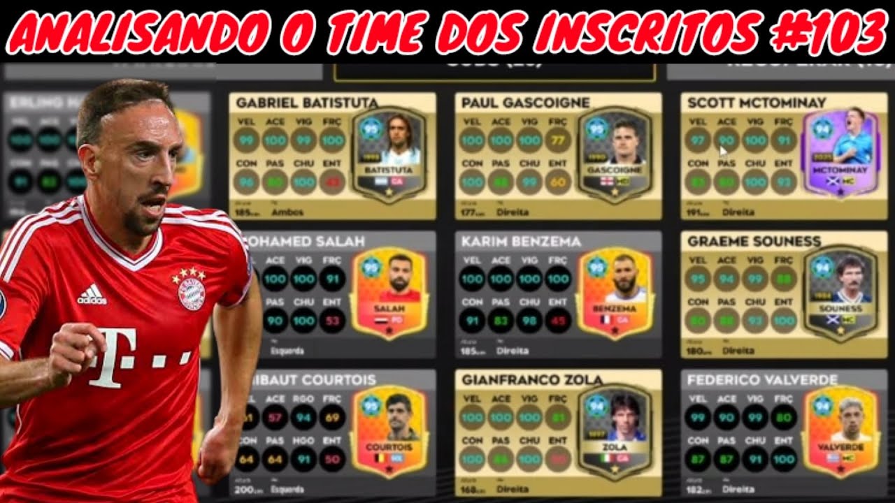 DLS 25 | Analisando o Time dos Inscritos #103 ( Ele tem o Ribery 😱 )