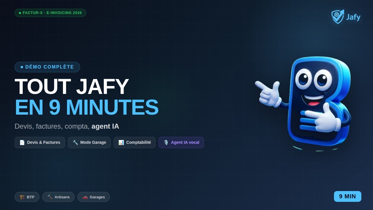 Jafy — Tutoriel complet : Devis, Factures & Gestion pour Artisans