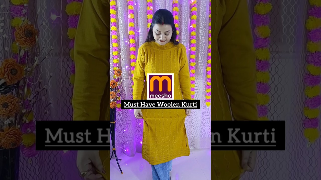 Meesho Haul📌Woolen Kurti✅ Meesho Winter Haul #shorts #meesho #kurti #ytshorts #winter #nisha #haul