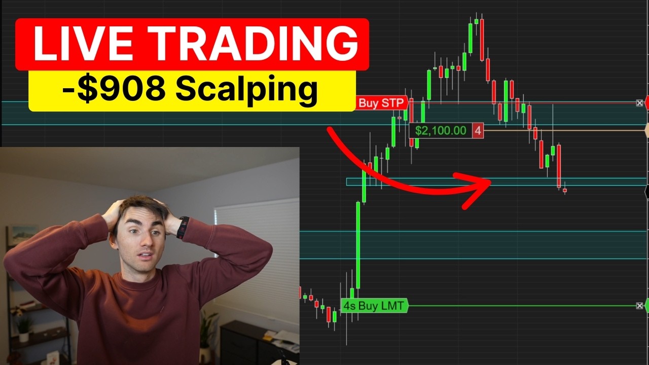 Live Day Trading Losing $908 (I shoulda made 5k!!)