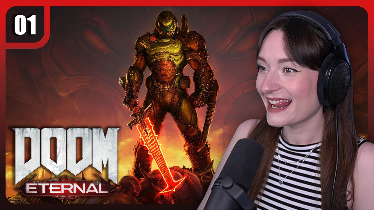 I'm OBSESSED! 🤩 My FIRST time playing DOOM ETERNAL - Ep.1 [Ultra-Violence]