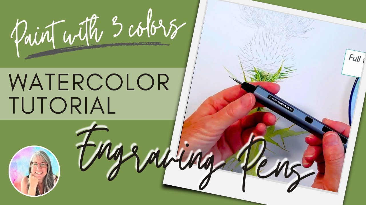 Using engraving pens on your Watercolor painting!