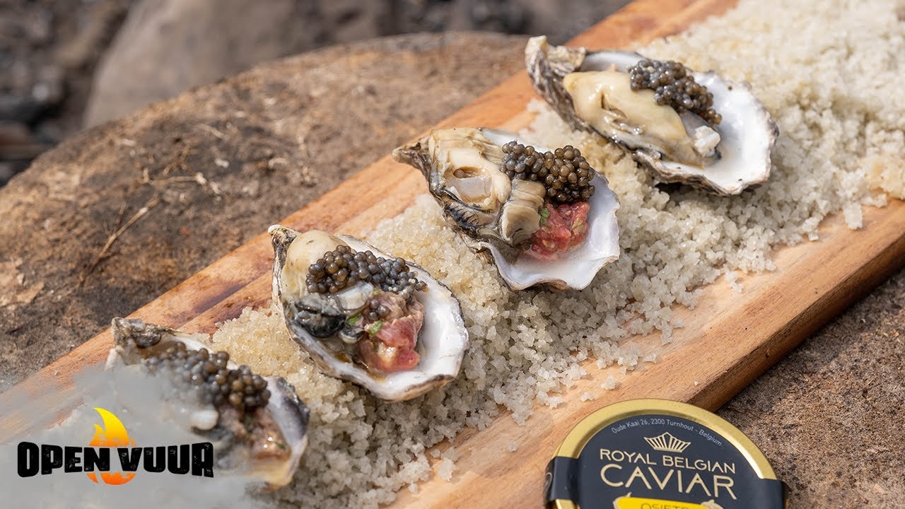 Geflambeerde oesters met kaviaar | Open Vuur