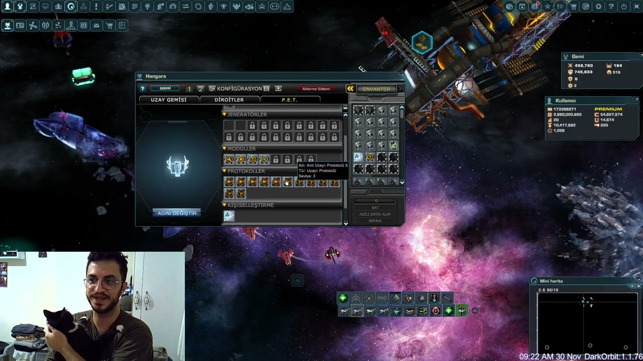 Darkorbit - 24. proyu yaptık! Pet'i geliştirdik full rinusk kasmaca! Europa - part 10