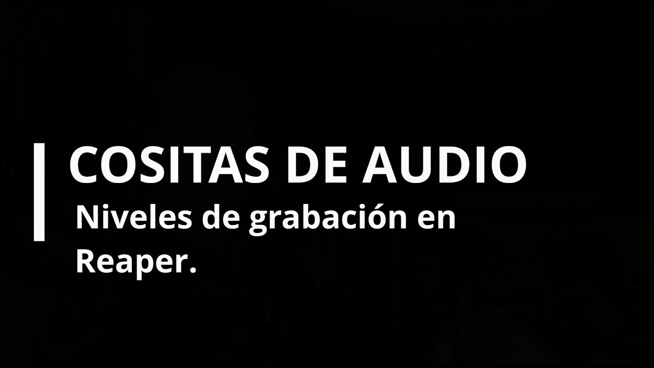 Niveles de grabación en Reaper