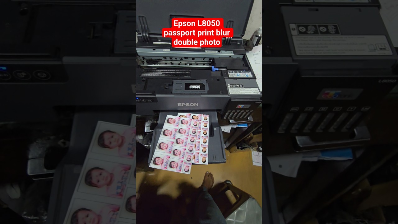 Epson L8050 passport print blur double photo pvc Card printing #photoblurprint #doublephotopainting