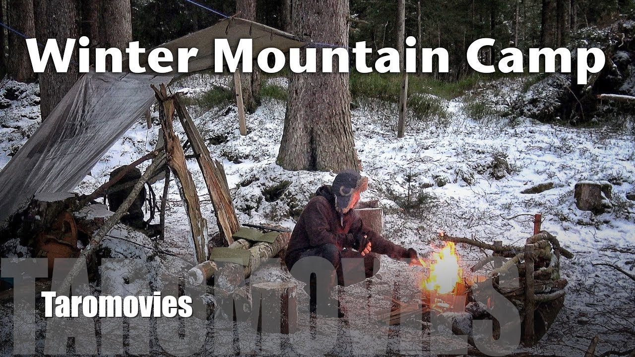 Winter Bushcraft Camping with Jerven Fjellduken Extreme and Hammock